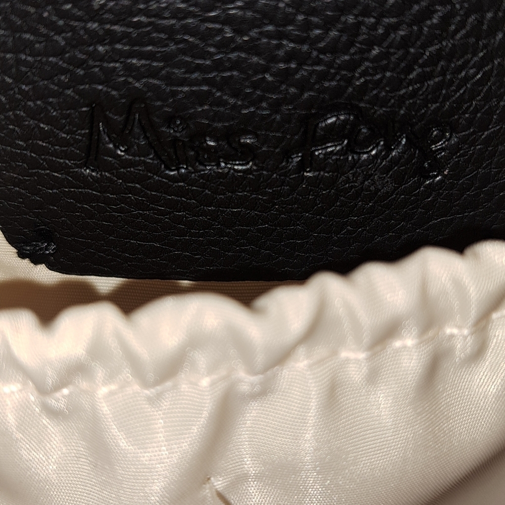 Miss Fong Stroller Organizer Black Faux Leather Cup Holder Storage Bag - Picture 3 of 5
